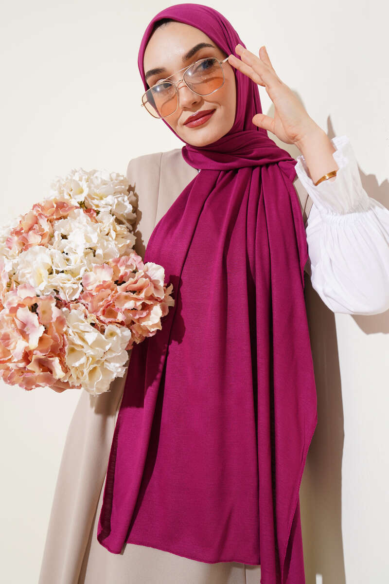 Basic Jersey Shawl - Plum