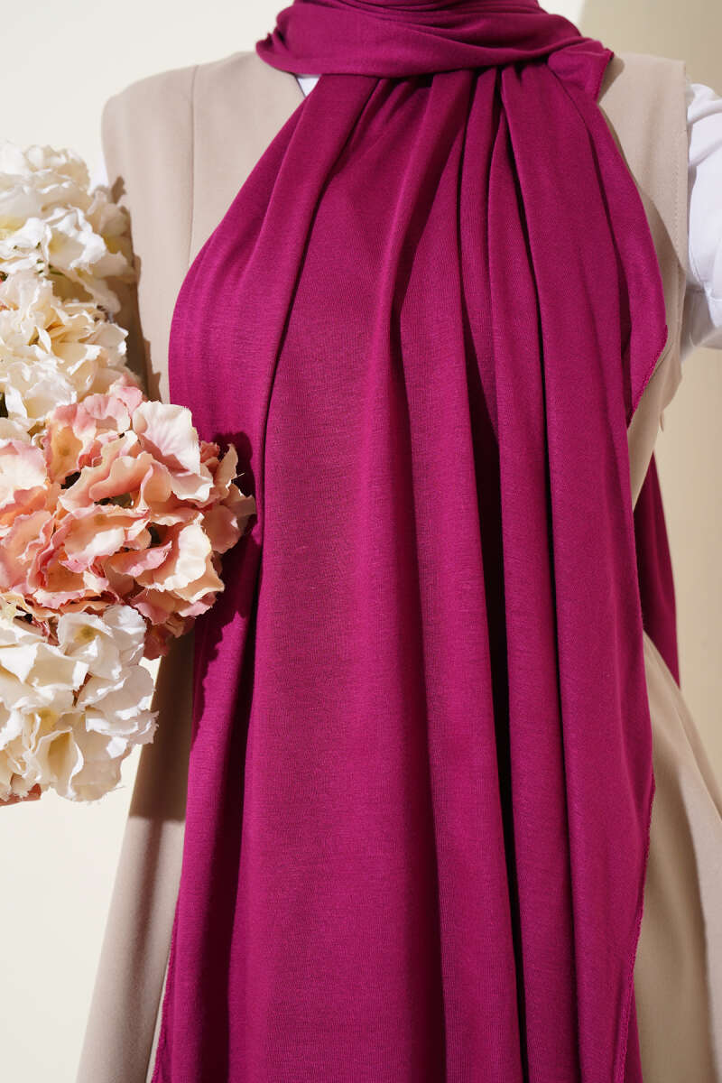 Basic Jersey Shawl - Plum