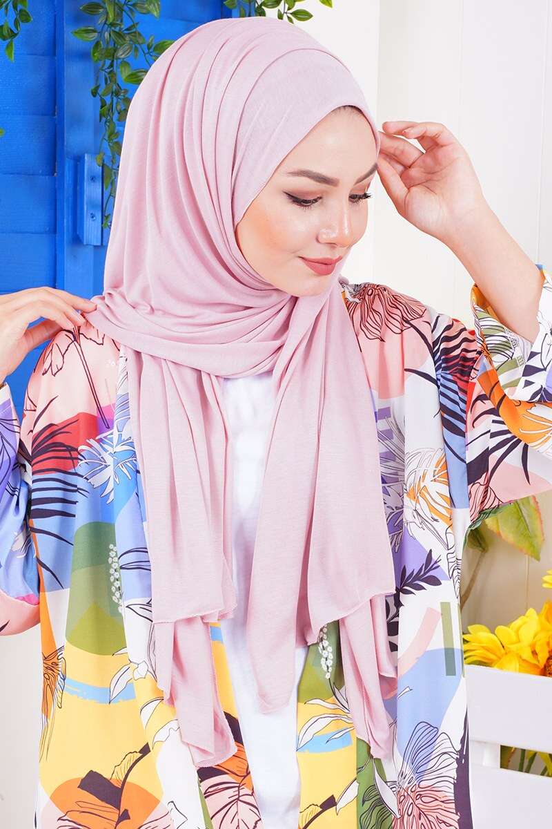 Basic Jersey Shawl - Powder 2