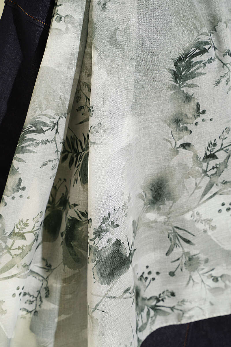 Floral Print Shawl - Khaki