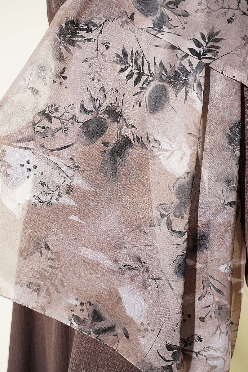 Floral Print Shawl - Sand