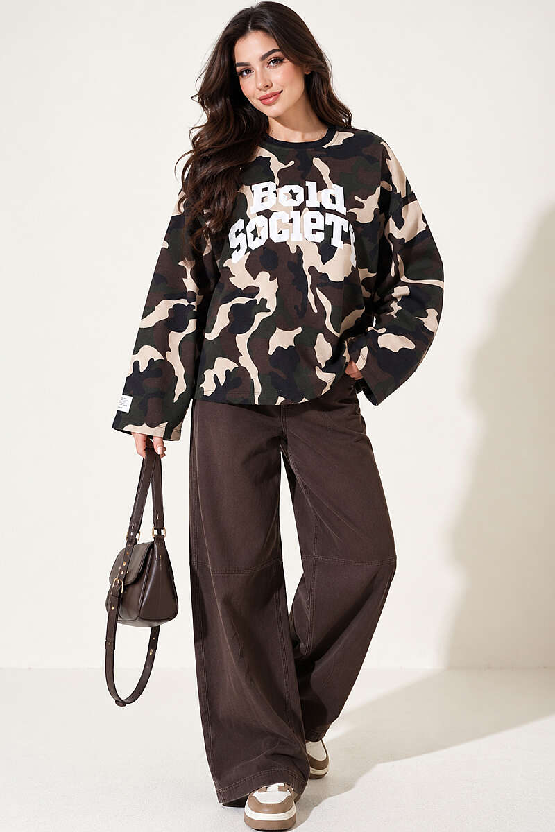 Printed Sweatshirt - Camouflage