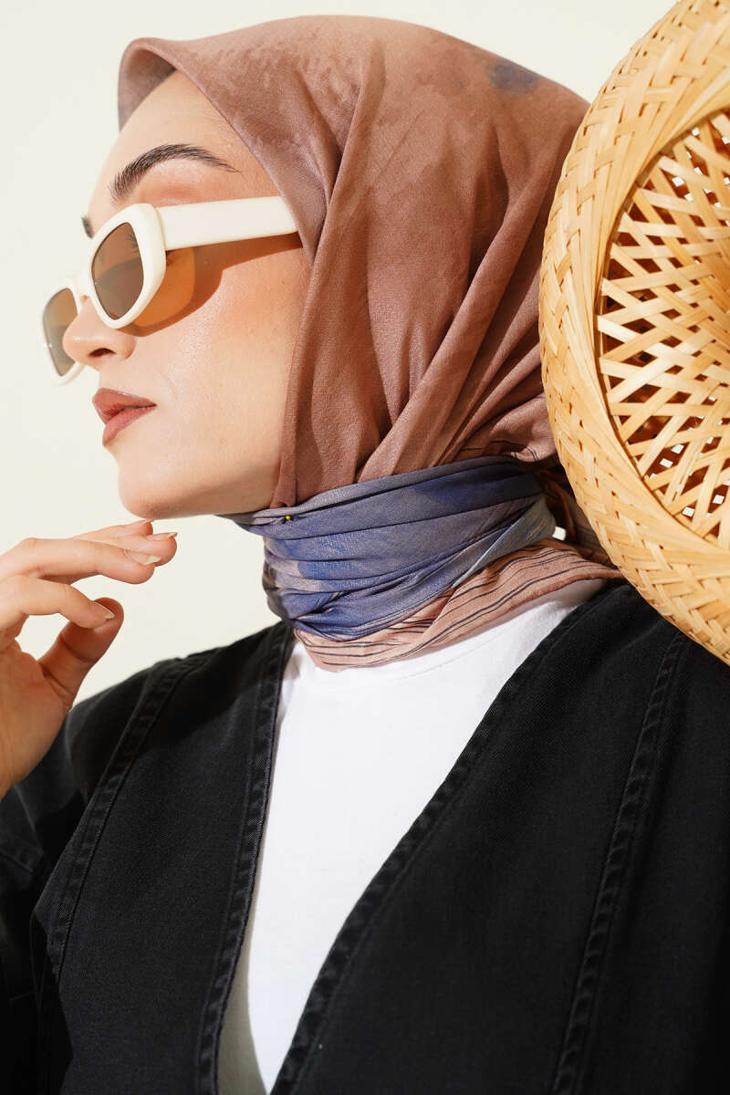Batik Print Demore Scarf - Camel