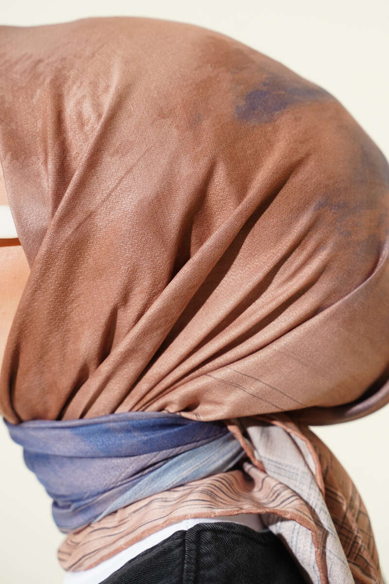 Batik Print Demore Scarf - Camel
