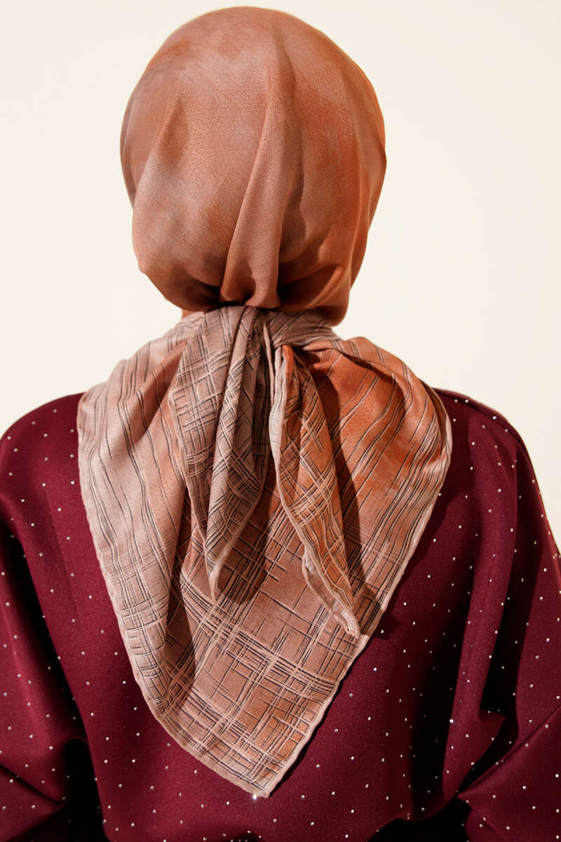 Batik Print Demore Scarf - Latte