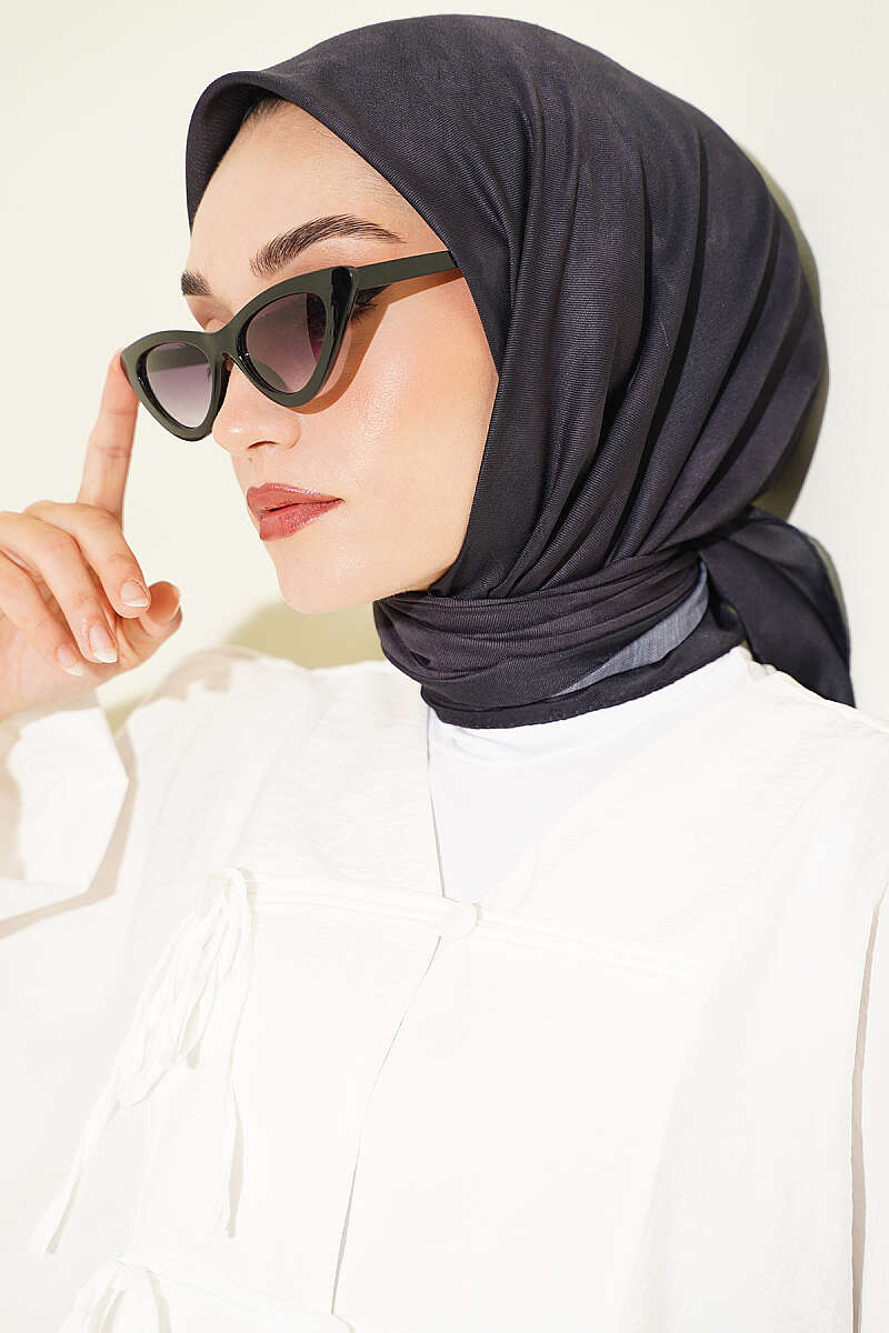 Batik Pattern Soft Scarf - Charcoal