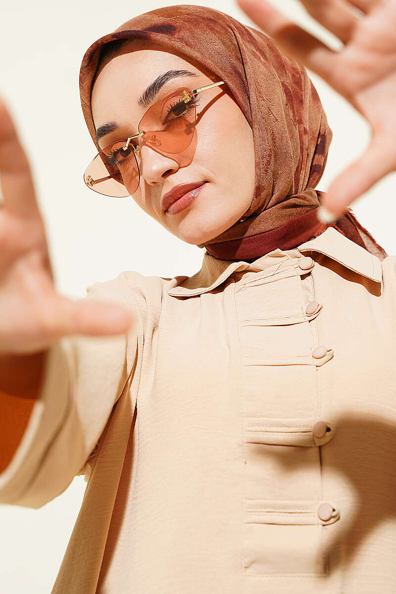 Batik Print Soft Scarf - Brick