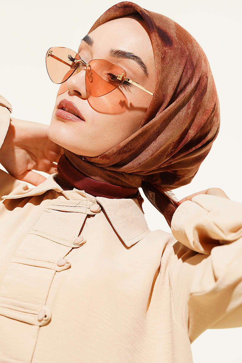 Batik Print Soft Scarf - Brick