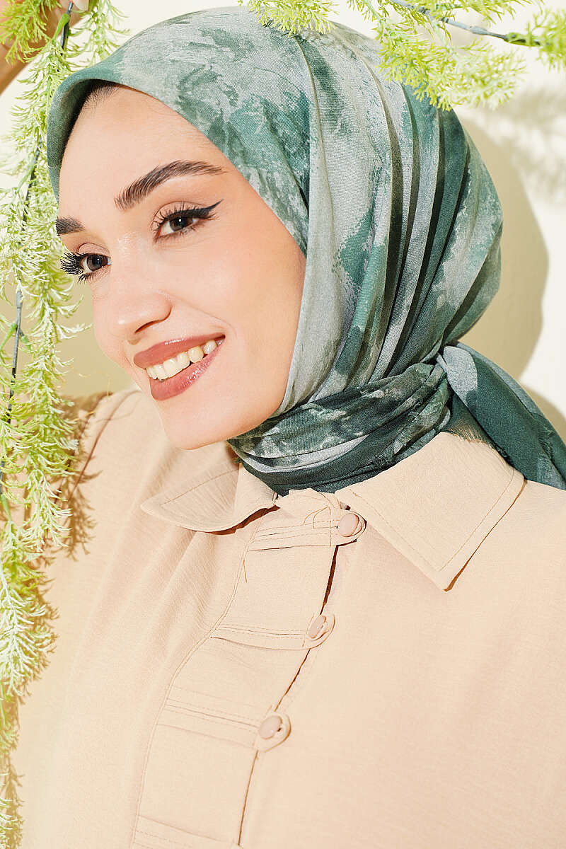 Batik Print Soft Scarf - Emerald