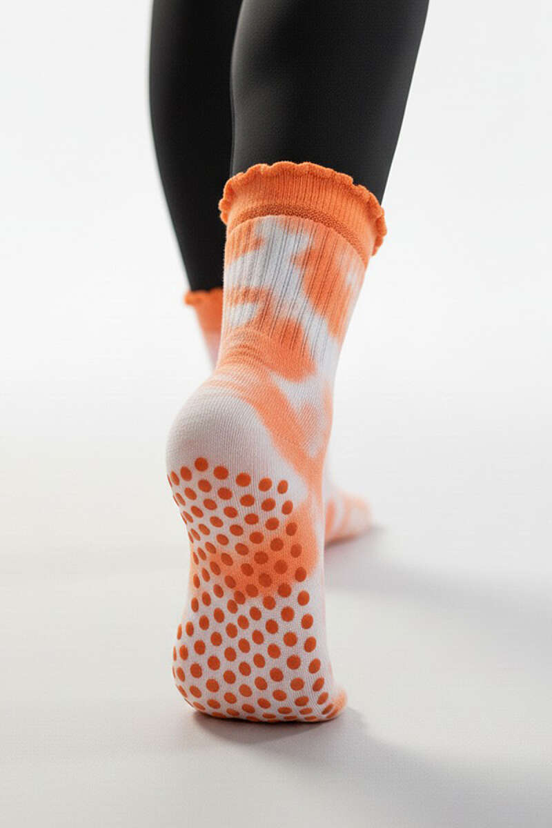 Tie-Dye Ankle Socks - Orange