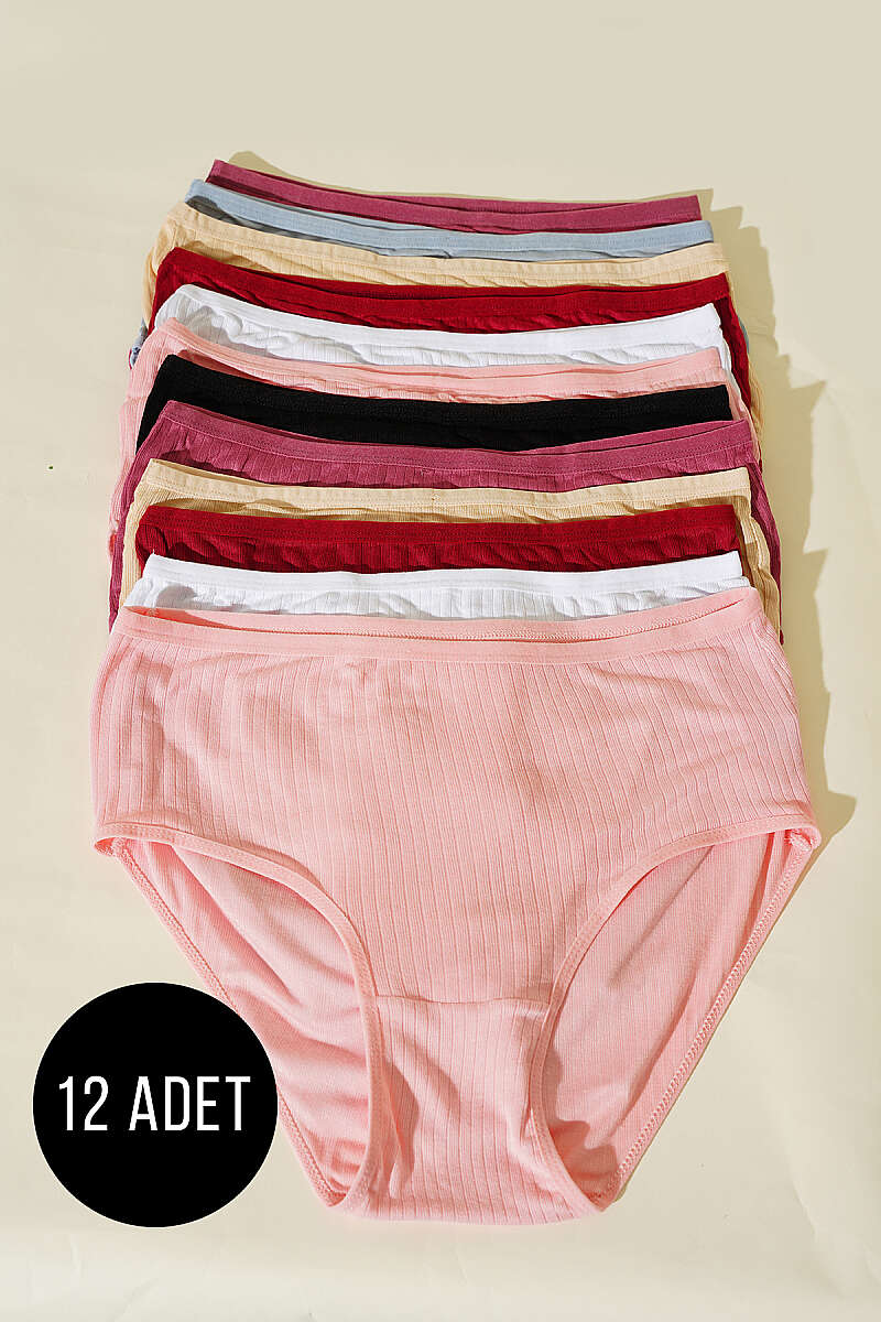 12-Pack Striped Boyshorts - Multicolour