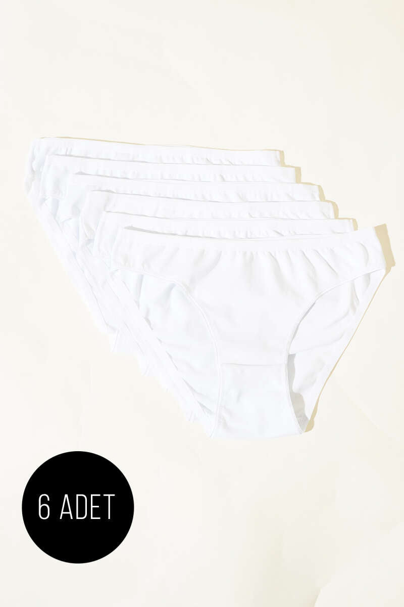 6-Pack Basic Briefs - White