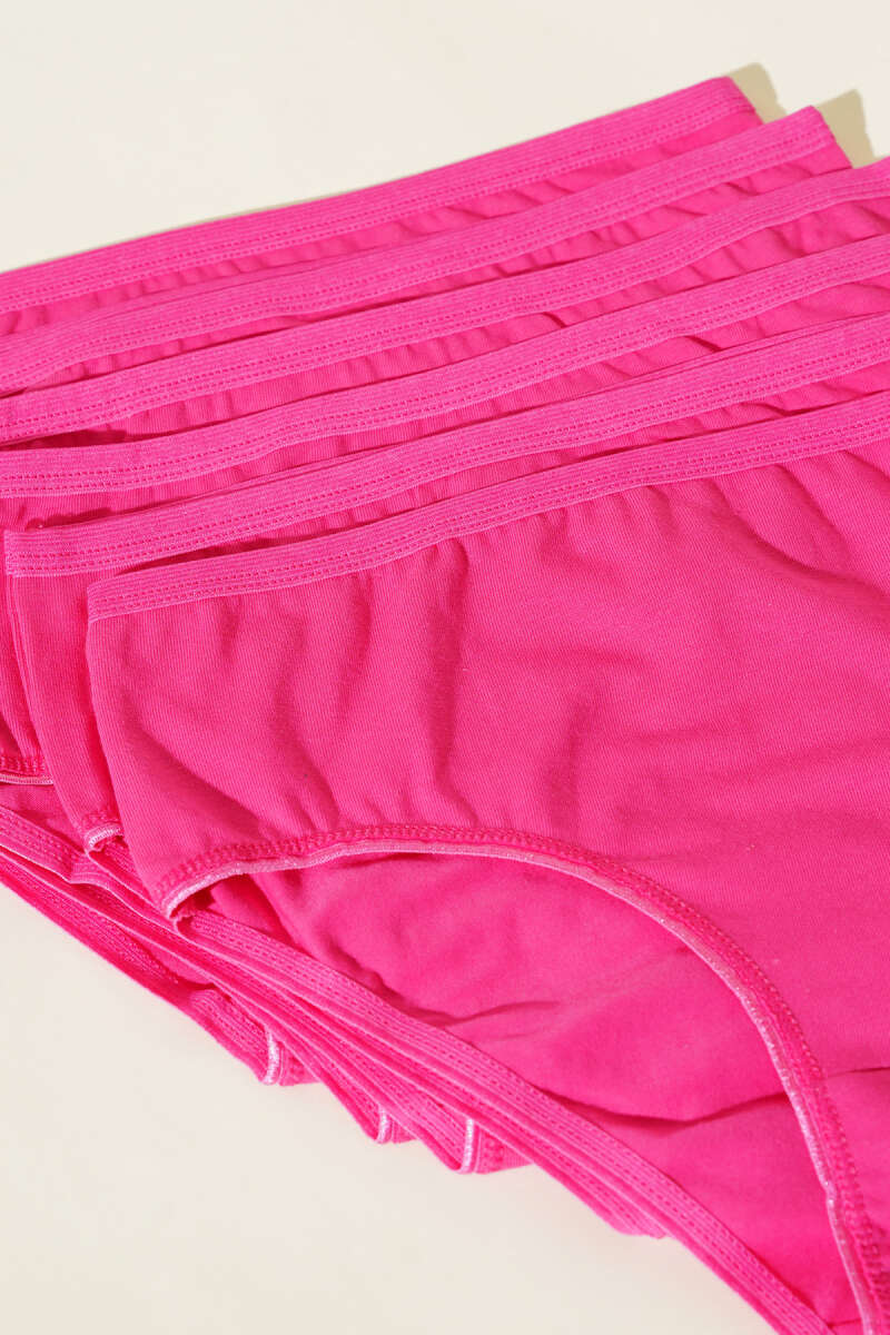 6-Pack Basic Briefs - Fuchsia