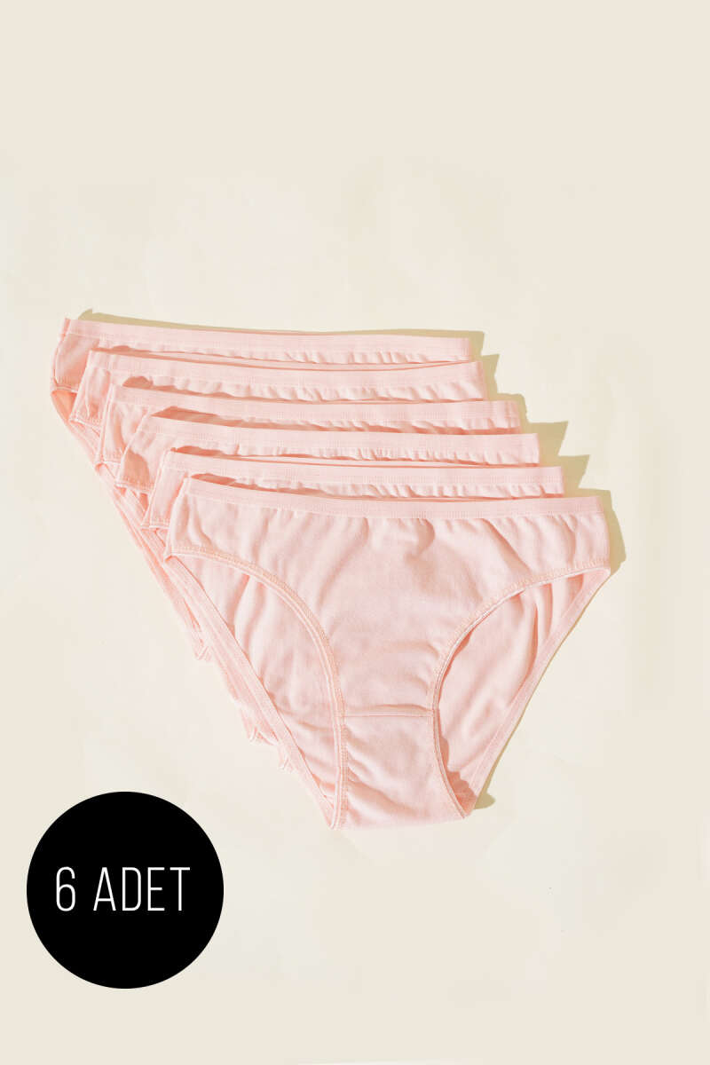 6-Pack Basic Briefs - Salmon