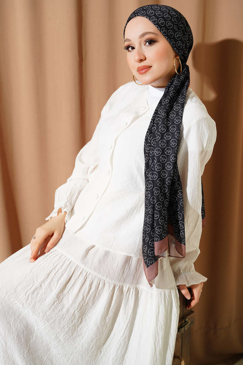 Tie-Waist Skirt Set - Ecru