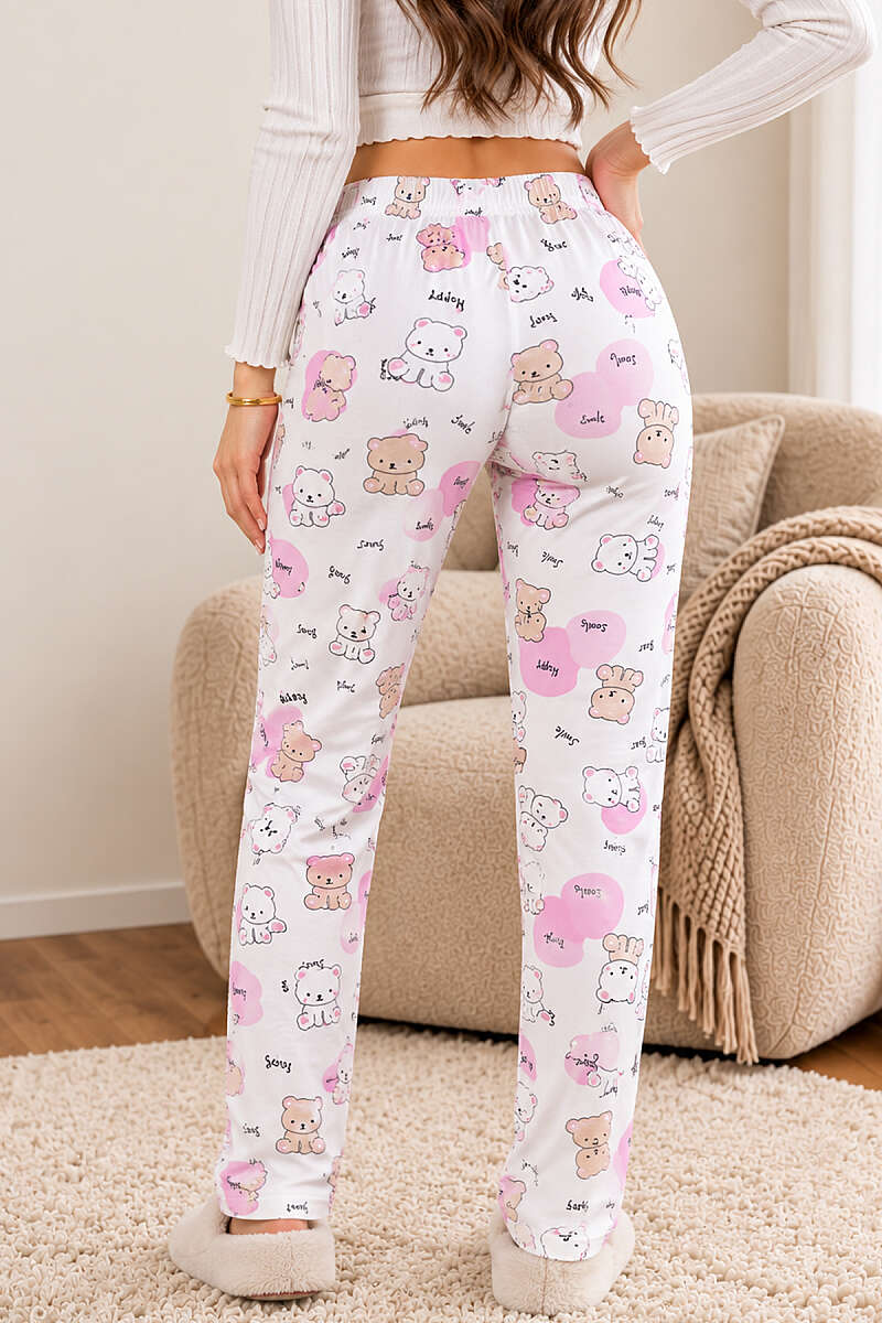 Printed Pyjama Bottoms with Elastic Waist - Multicolour 17