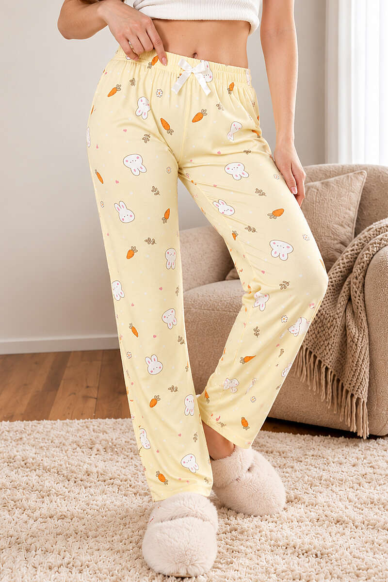 Printed Pyjama Bottoms with Elastic Waist - Multicolour 19