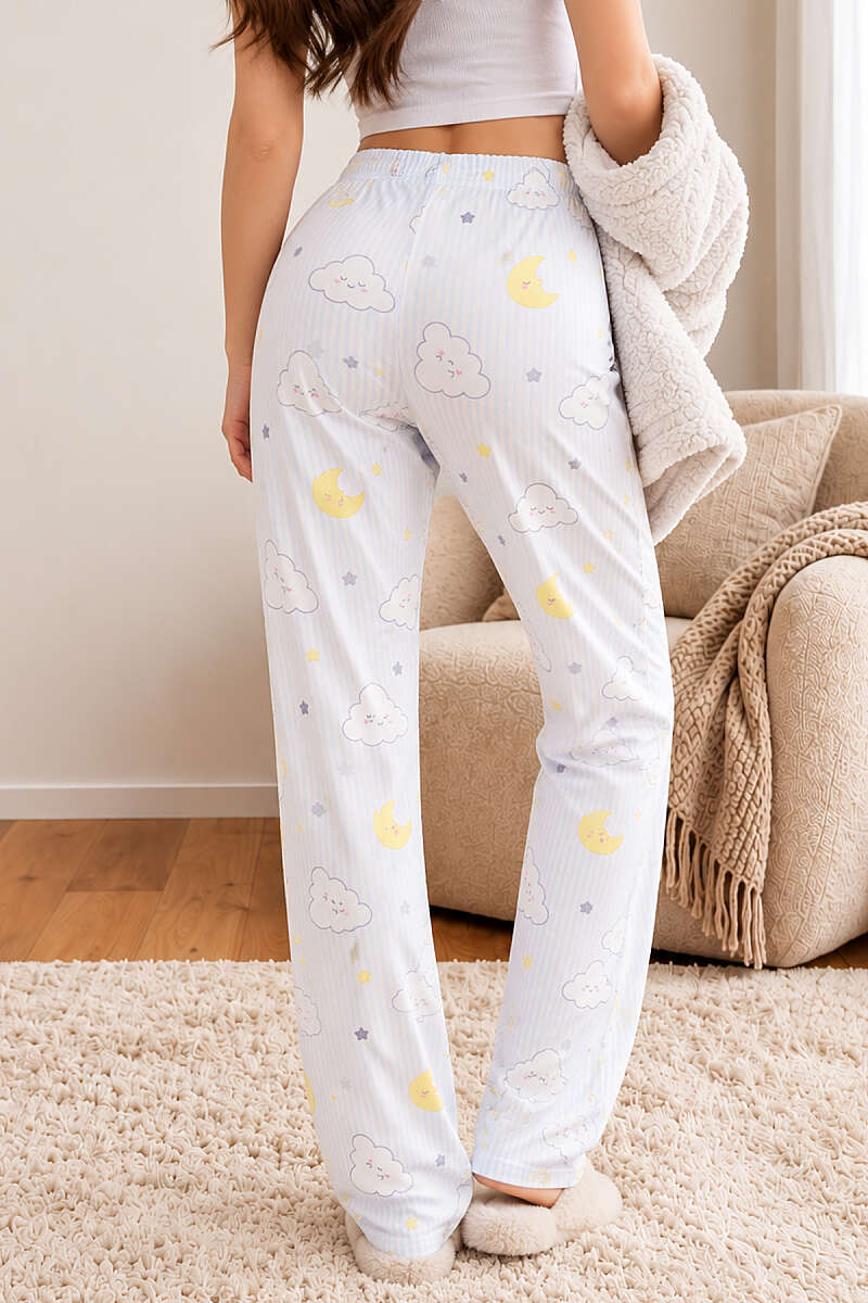 Printed Pyjama Bottoms with Elastic Waist - Multicolour 20