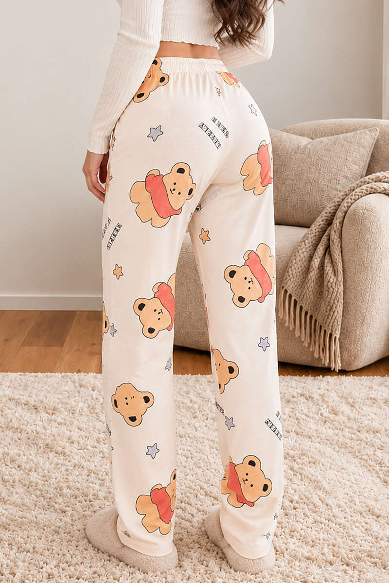 Printed Pyjama Bottoms with Elastic Waist - Multicolour 22