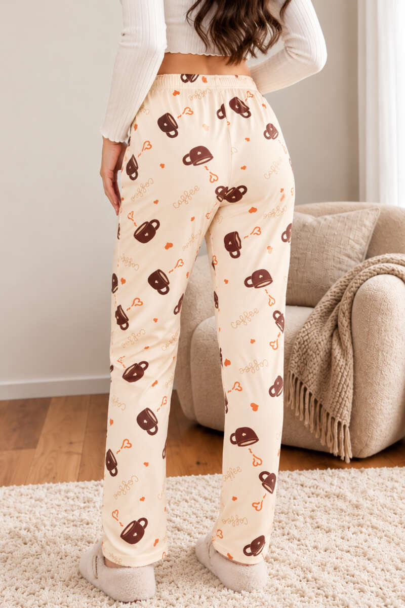 Printed Pyjama Bottoms with Elastic Waist - Multicolour 6