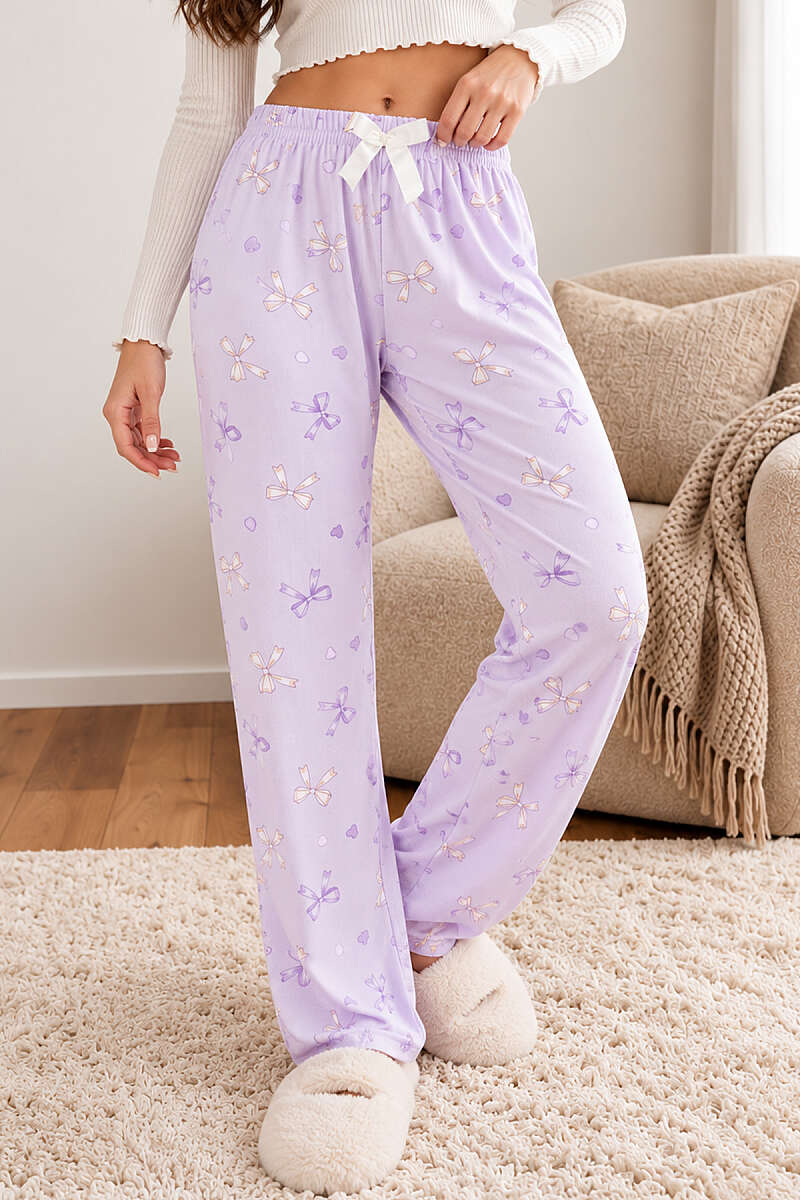 Printed Pyjama Bottoms with Elastic Waist - Multicolour 9