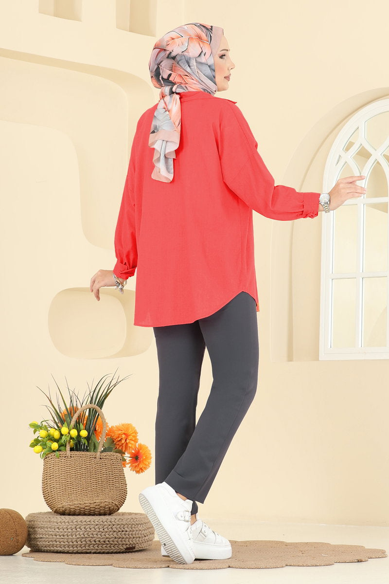 Elastic-Waist Double Knit Trousers - Smoke Grey