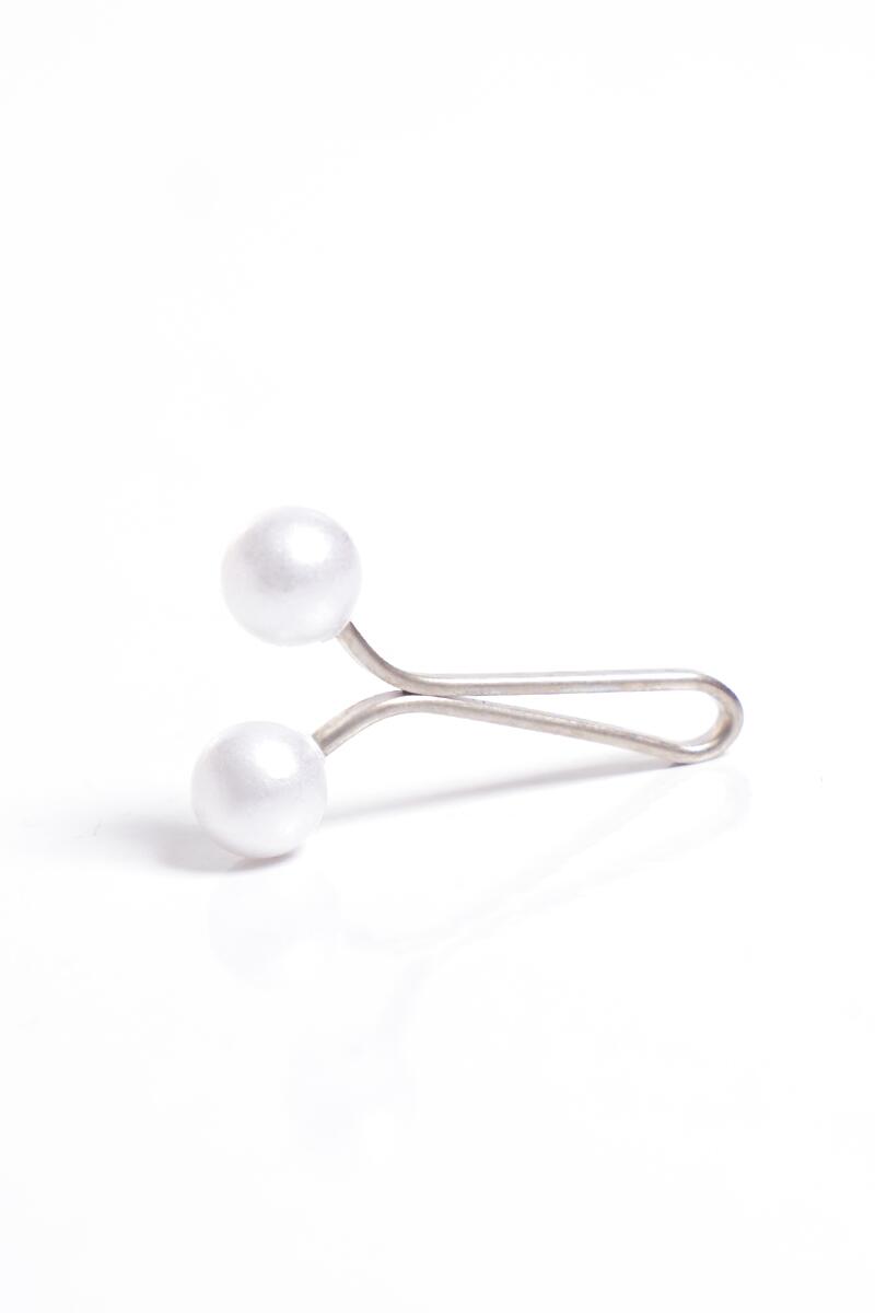 White Hijab Clip - White