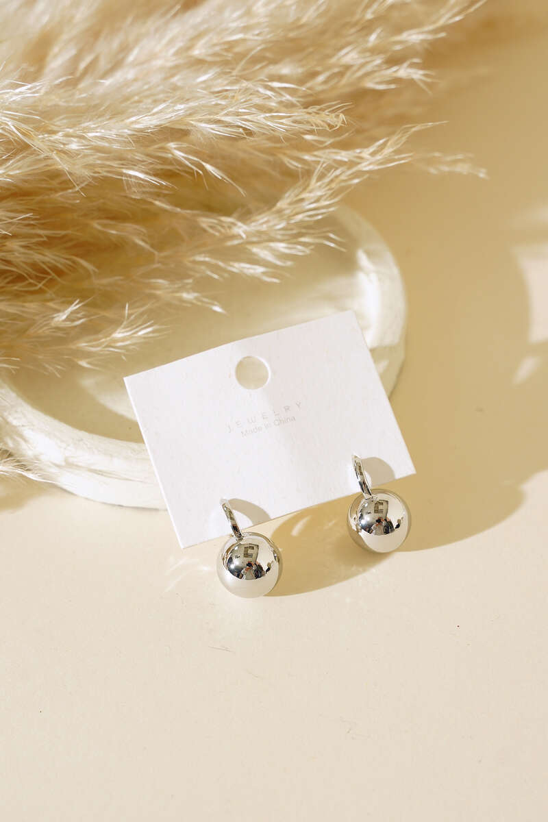 Bead Earrings - Silver