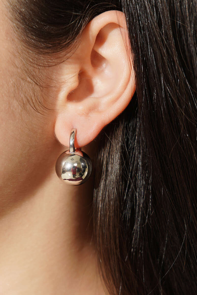 Bead Earrings - Silver