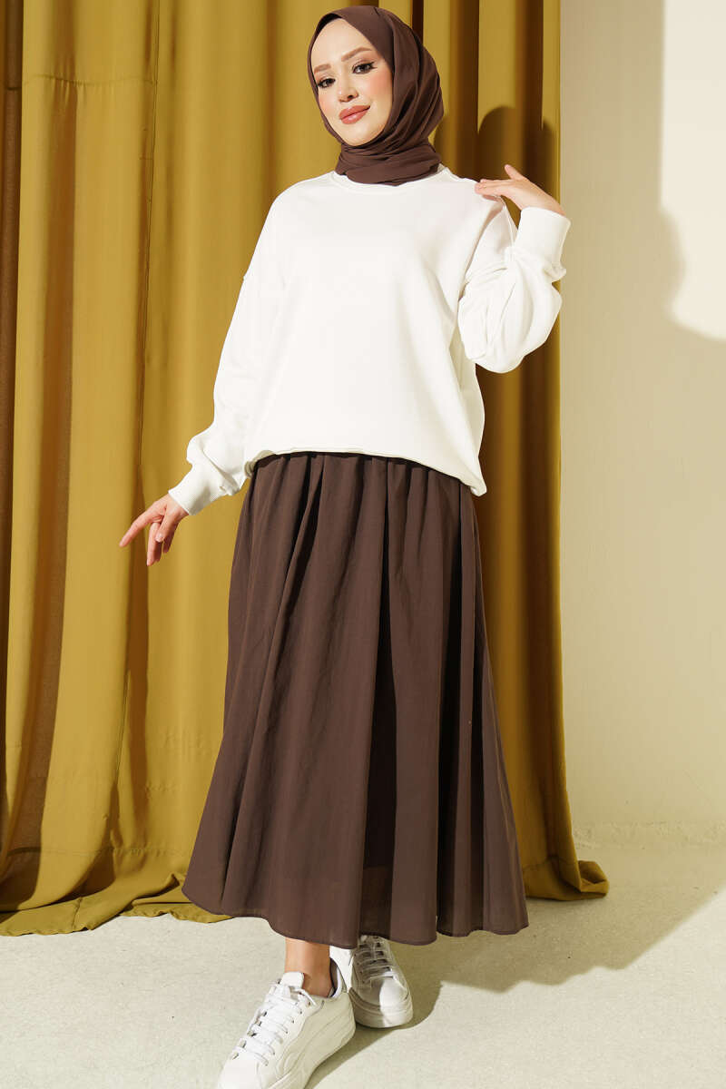 Basic Crew-Neck Tunic - White