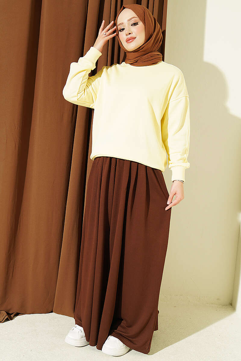 Basic Crew-Neck Tunic - Yellow