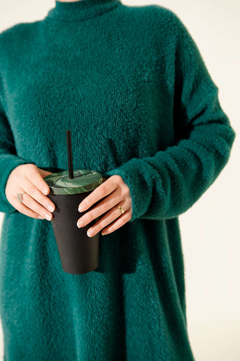 Brushed Crew-Neck Sweater - Dark Olive