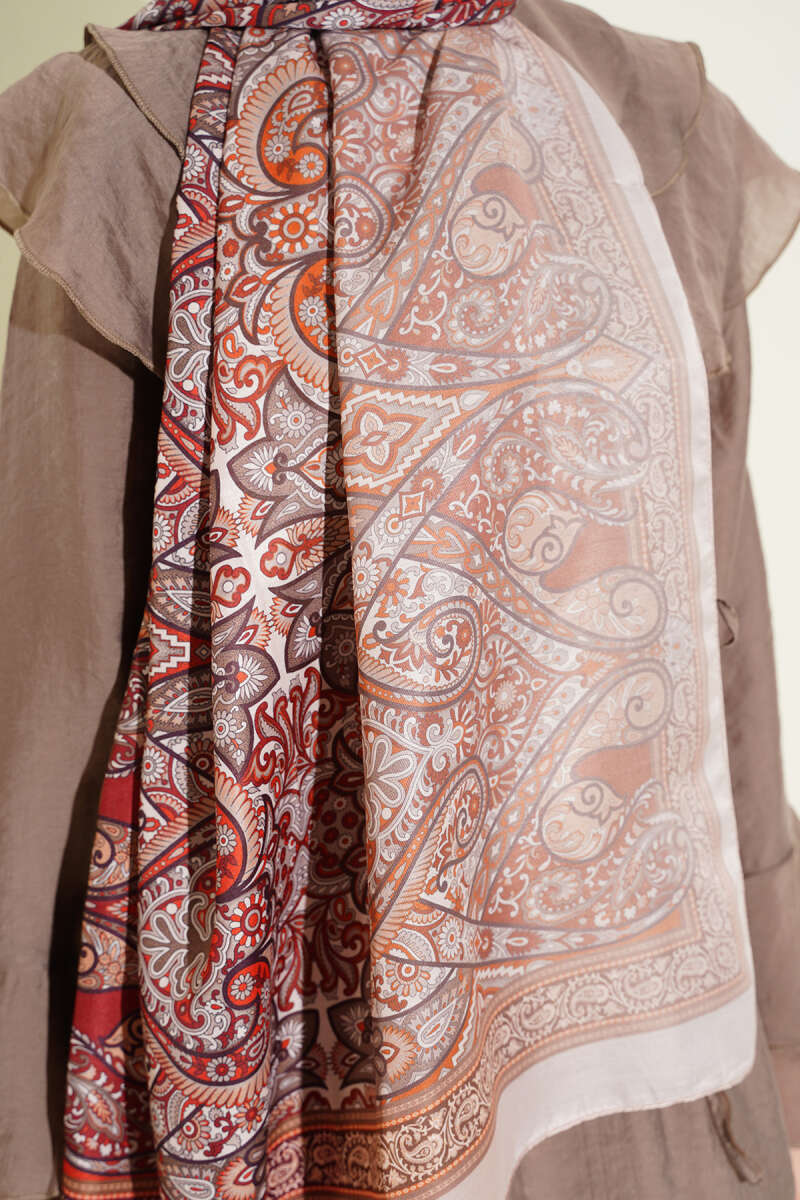 Boho Shawl - Brick