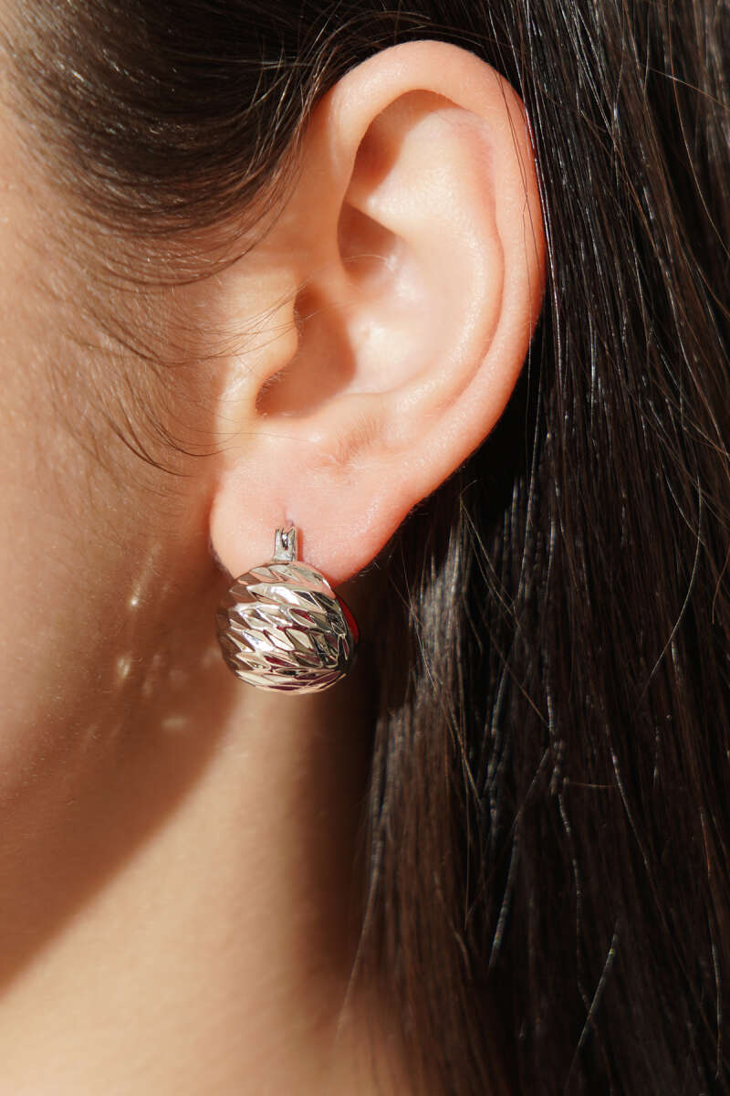 Dome Earrings - Silver
