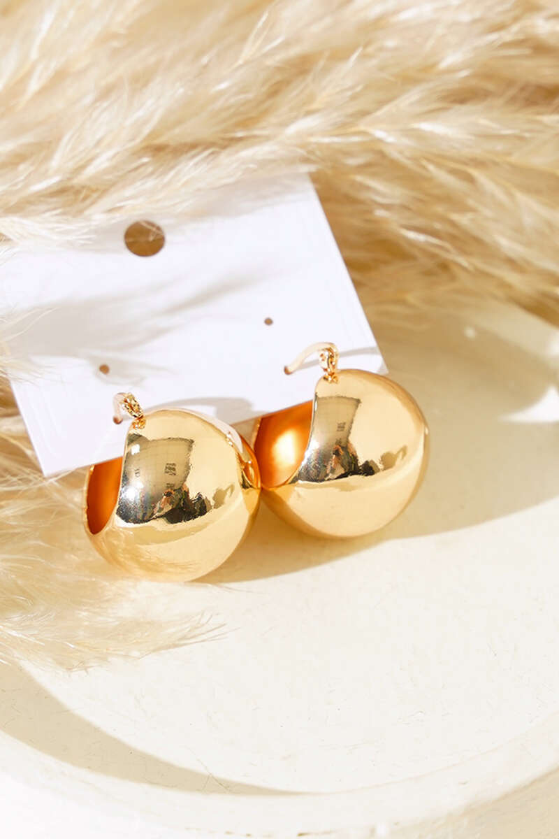 Domed Basic Earrings - Gold