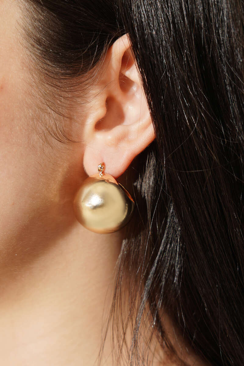 Domed Basic Earrings - Gold