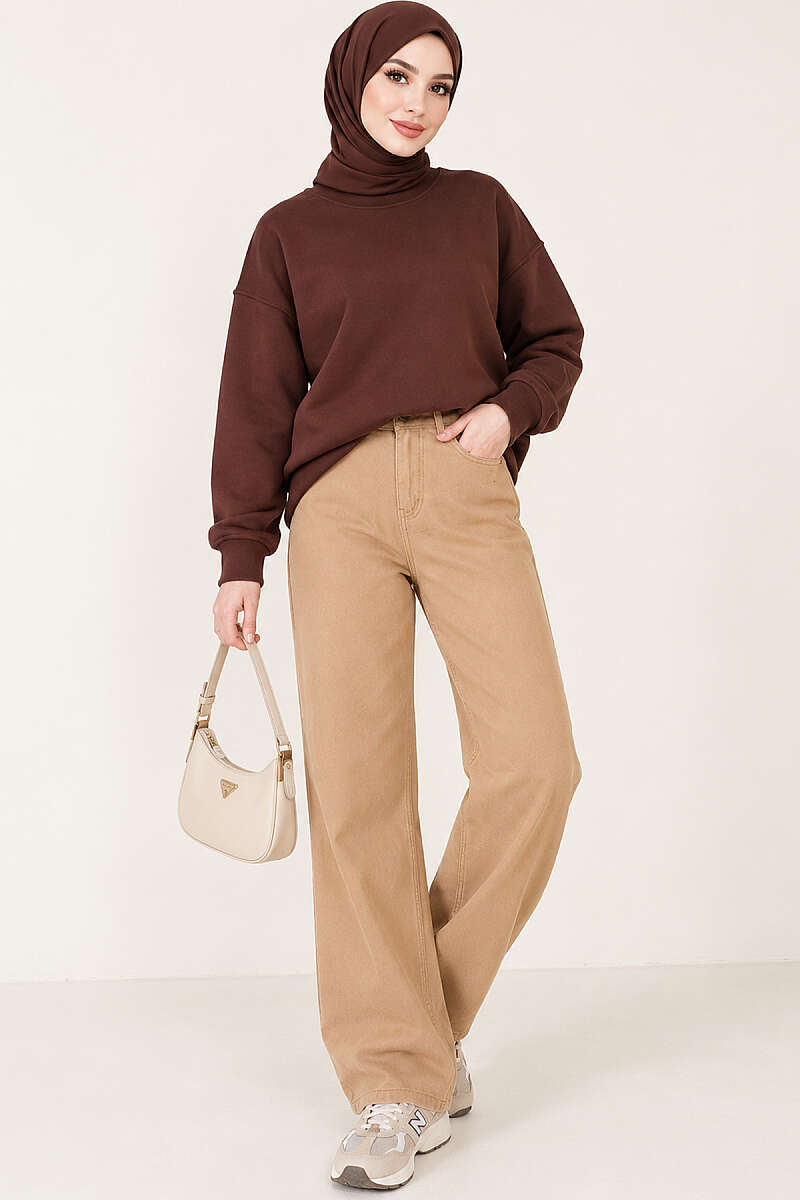 Straight-Leg Jeans - Latte