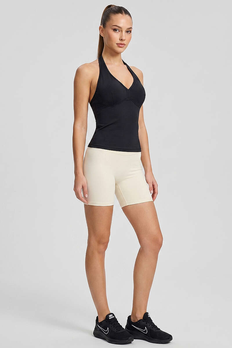 Halter Sports Top - Black