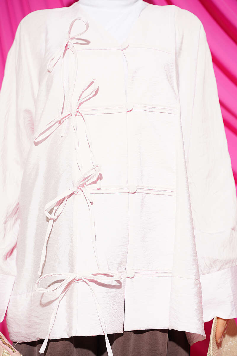 Shirt with Rivet Buttons - Pink