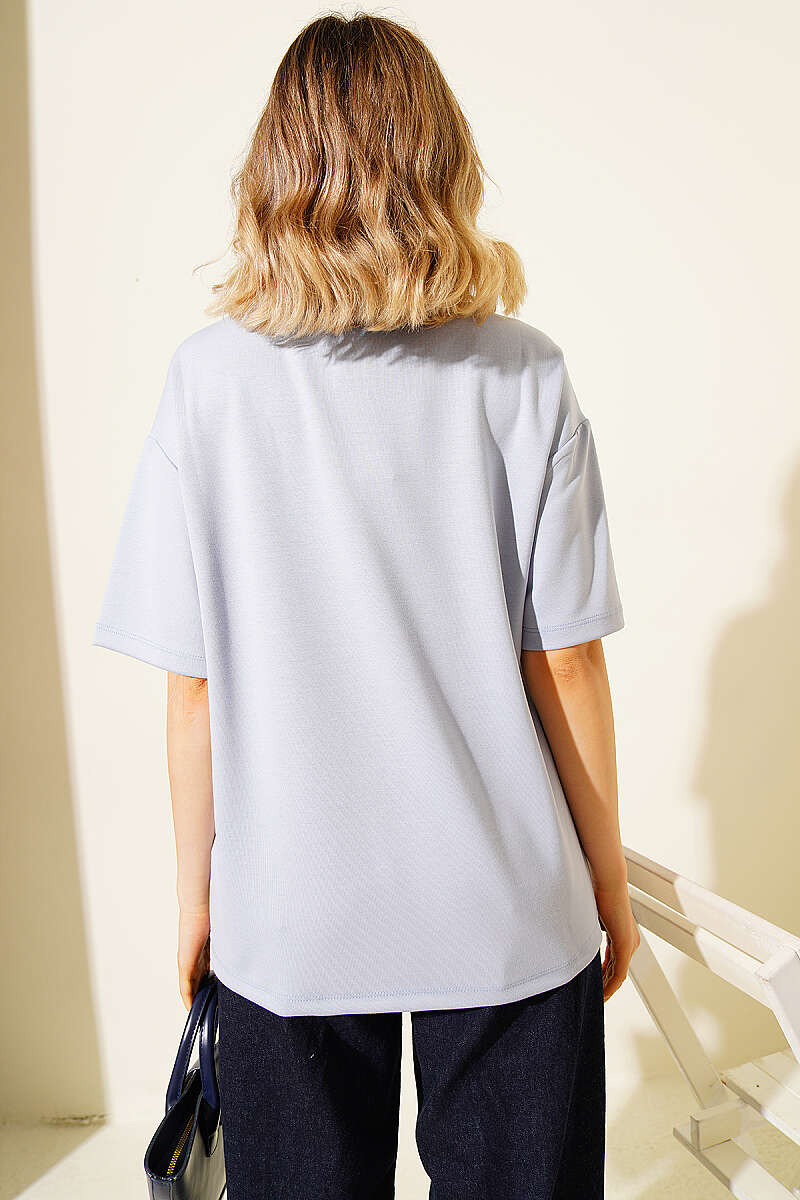 Brooklyn Print Loycha T-Shirt - Blue
