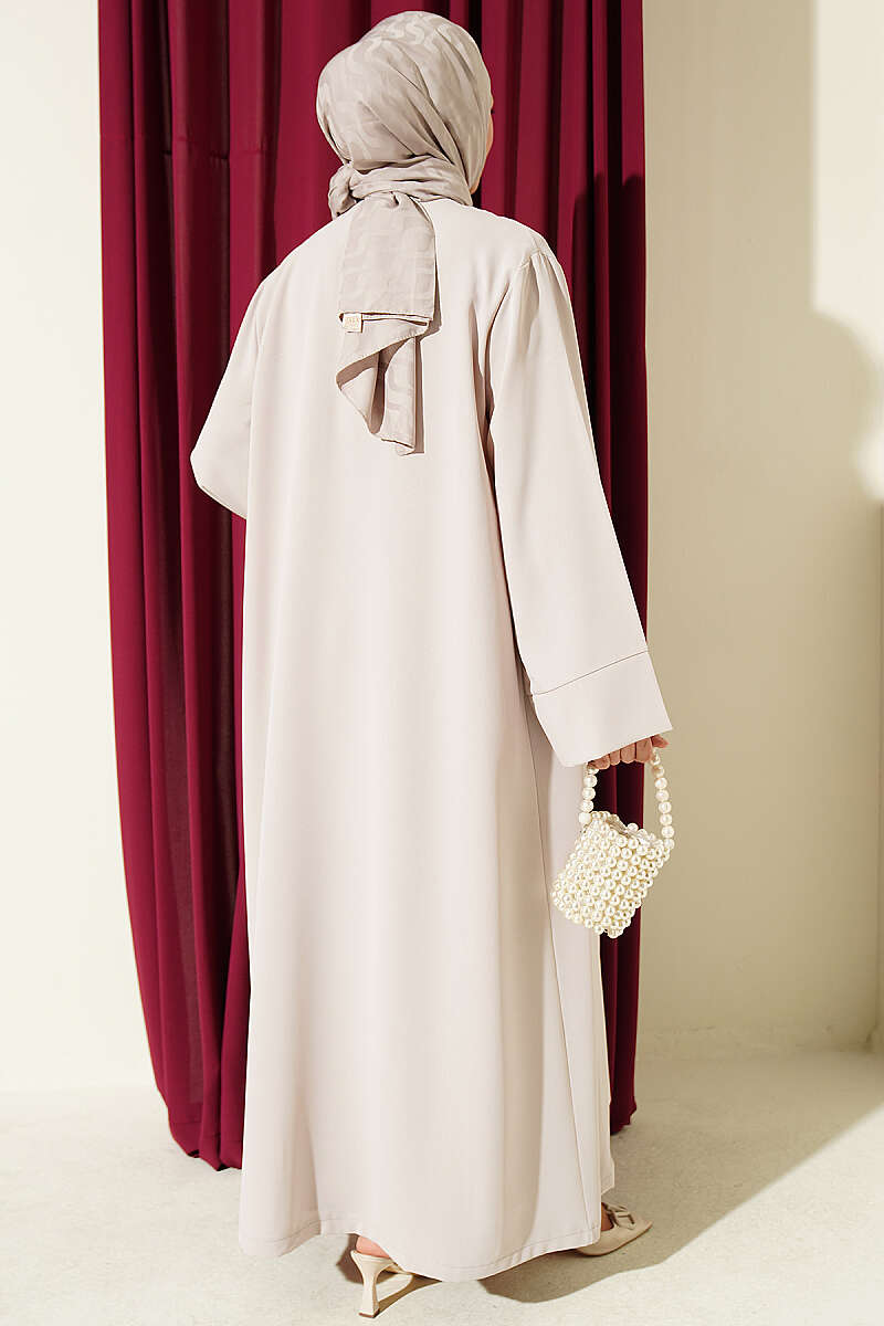 Abaya Set with Brooch - Stone