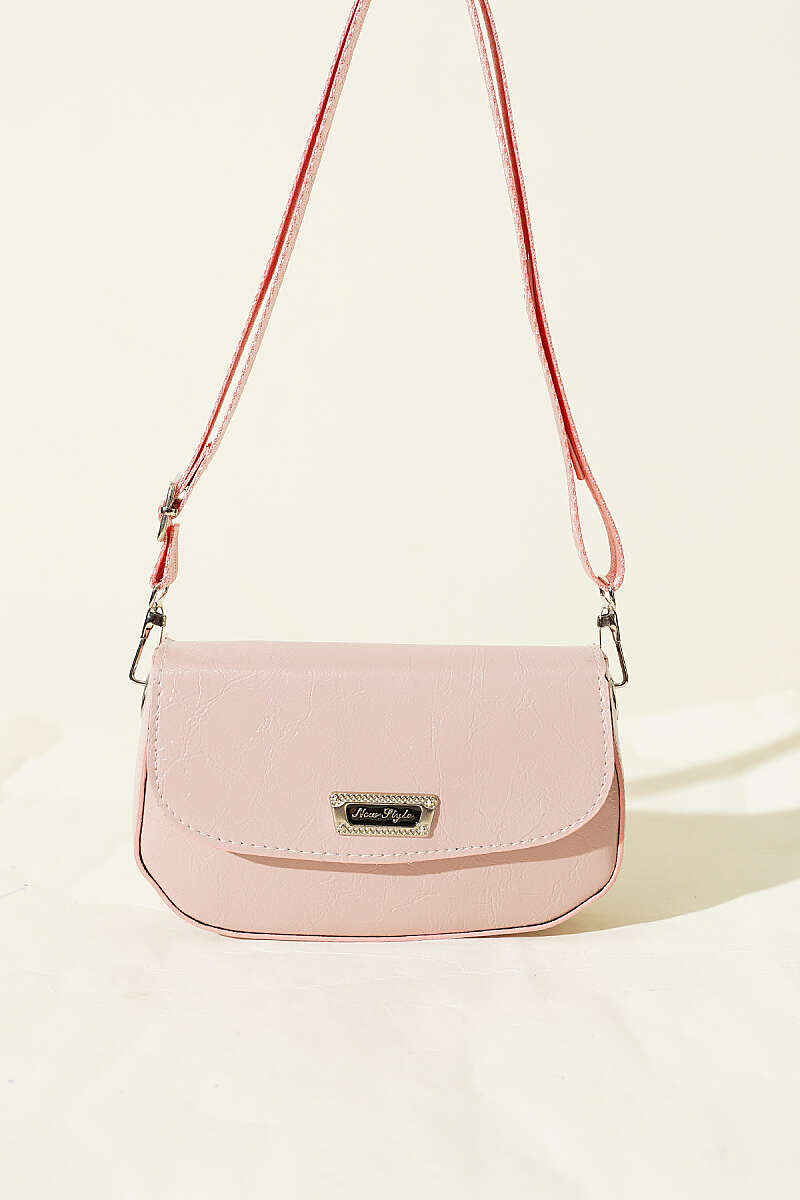 Patent Crossbody Bag - Powder