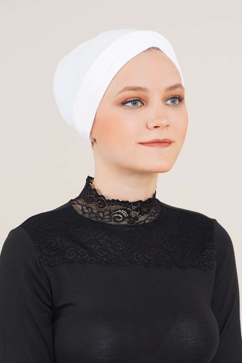 Cross-Band Underscarf - Ecru