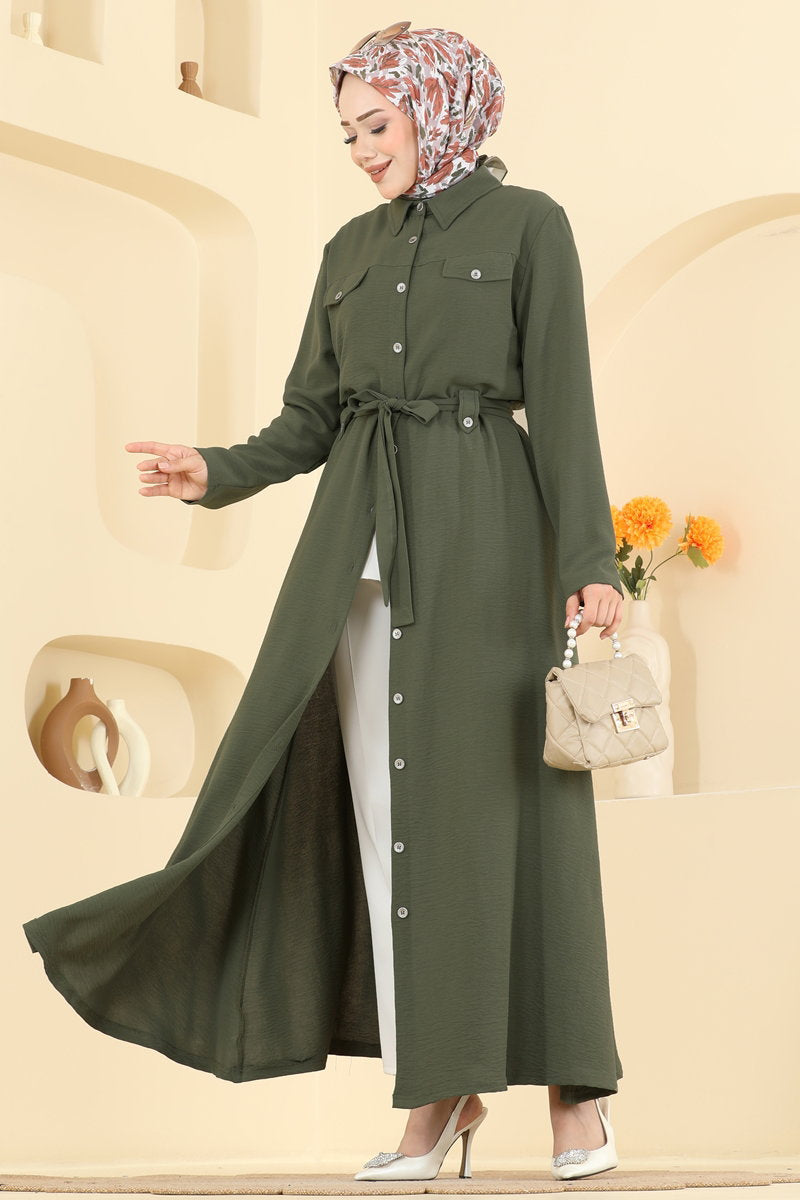 Aerobin Dress with Pocket Detail - Khaki