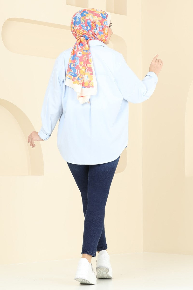 Jeans with Pocket Detail - Dark Denim