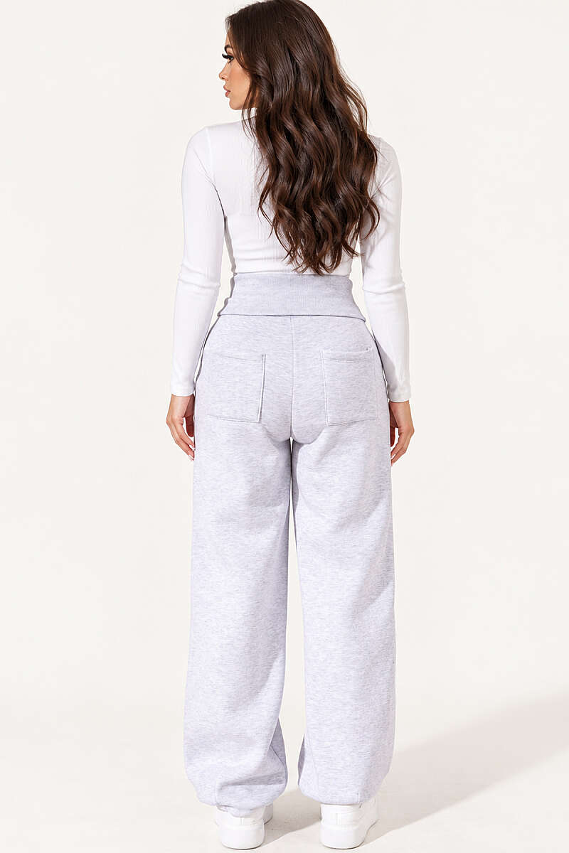 Brushed Trousers with Pockets - Grey