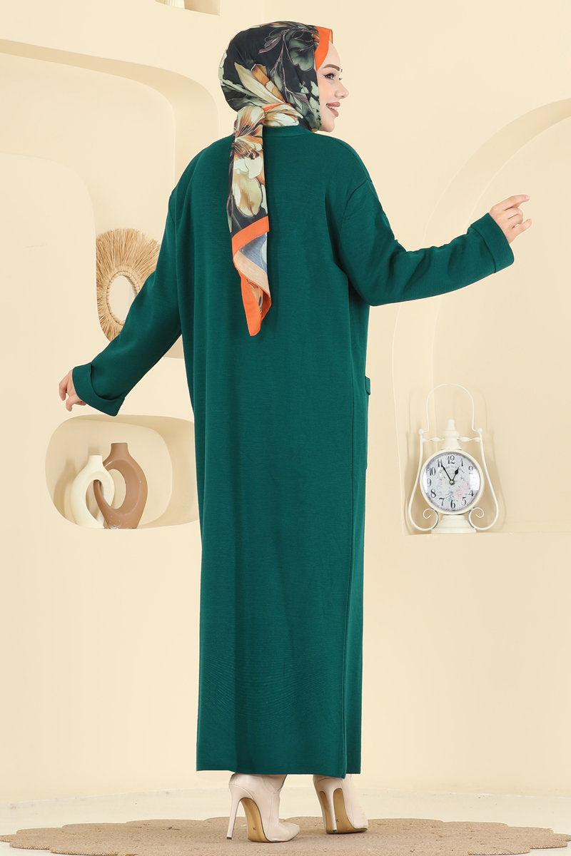 Knit Cardigan with Pockets - Teal