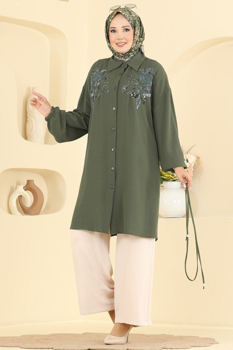 Floral Aerobin Two-Piece Set - Khaki-Stone