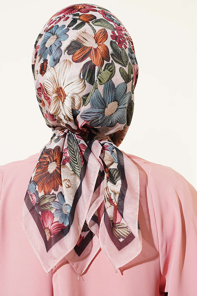 Floral Soft Scarf - Powder