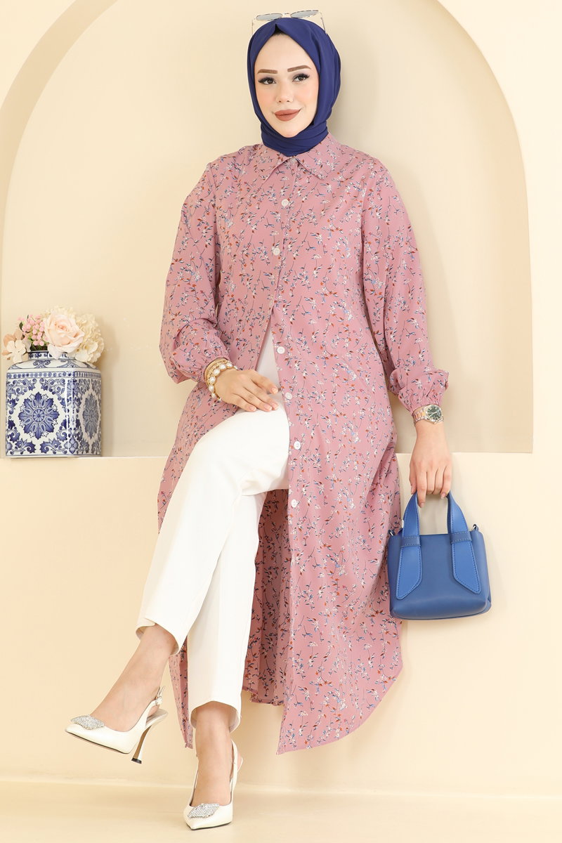 Floral Tunic - Dusty Rose